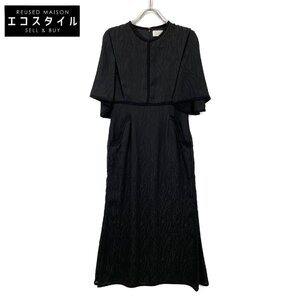 Mame Kurogouchi マメクロゴウチ ブラック MM21SS-DR017 Tulip Motif Jacquard Dress ブラック 2 ワンピース ポリエステル レディース 中古