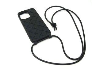 1円 ■美品■ BOTTEGA VENETA ボッテガヴェネタ イントレチャート ラバー iPhone13 Pro 対応 アイフォンケース スマホカバー BI8418