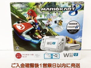 【1円】任天堂 WiiU 本体 マリオカート8セット ホワイト 32GB ニンテンドーWii U 初期化済 未検品ジャンク D06-053jy/G4