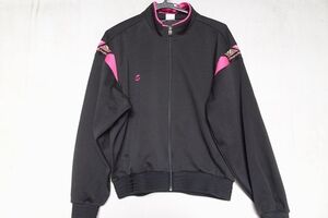 Champion/チャンピオン/CW-107/長袖トラックジャケット/ジャージ素材/前ジップアップ/ピンク切替/黒/ブラック/Oサイズ(7/2R)