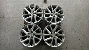 中古【純正品】MAZDA アクセラ純正アルミホイール　17×7.0J 114.3-5H +52.5　（実測）ハブ径66.5mm　4本セット!!　