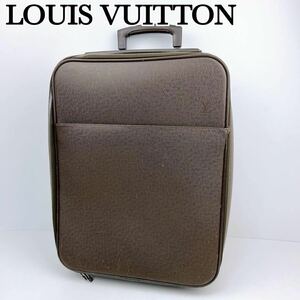 1円〜 LOUIS VITTON ルイヴィトン スーツケース キャリーケース ブラウン 茶色 ペガス 45 M23314 タイガ コロコロ 旅行バッグ レザー