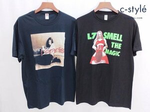 Y133a [春夏][セット] FRUIT OF THE LOOM/TULTEX Tシャツ L ブラック Vanessa Paradis L7 SMELL THE MAGIC | トップス Y