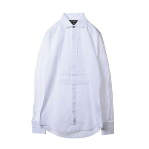 DSQUARED2 アコーディオン コットン ドレスシャツ 44 ホワイト ディースクエアード KL4BP2KB36