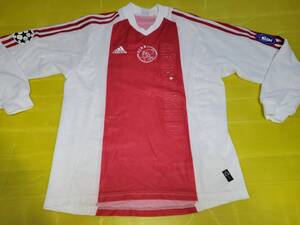 難有!Adidas正規品 02-03アヤックス Ajax(A)UEFA CL仕様 長袖ユニフォーム