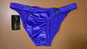 TM COLLECTION YKS Bulge style Sexy HB セクシー ビキニ ブリーフ ハーフバック 光沢 つやつや ウエット ブルー パープル 青紫 Mサイズ