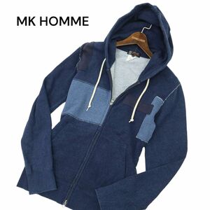 MK HOMME × JEMORGAN ミッシェルクラン オム × ジェーイーモーガン スウェット ジップ デニム パーカー Sz.46　メンズ　C4T03940_4#I