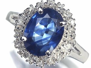 OV11425SS【1円～】新品【RK宝石】≪Sapphire≫ 上品なブルーカラー!! 上質サファイア 大粒2.00ct! 極上ダイヤモンド Pt900 高級リング