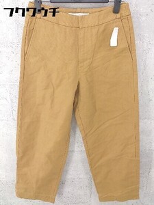 ◇ Spick&Span スピック＆スパン リネン混 クロップド アンクル パンツ 34 キャメル系 * 1002798861251