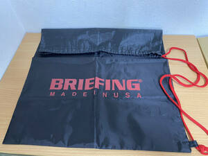 希少●新品●BRIEFING ブリーフィング 中型 収納袋 50x42cm MADE IN USA ランドリーバッグ用 お泊りゴルフ ブラック 巾着袋 