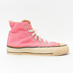 【1円スタート】 USA製 CONVERSE ALL STAR コンバース チャックテイラー ハイカットシューズ スニーカー ピンク 4 23cm キャンバス