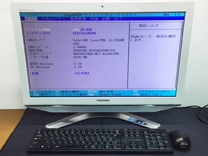 ☆ 東芝　REGZA　PC　D731/T5DW　Core_i5/2430M/2.4GHz/8GB/1TB/BIOS確認済/完全ジャンク ☆