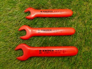 ☆【全国一律送料520円】KNIPEX(クニペックス)絶縁片口スパナ 14.17.19mm セット