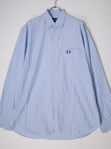 COMME des GARCONS SHIRT/コムデギャルソンシャツ FRED PERRYフレッドペリー ストライプコットン長袖シャツ [MSHA75235]