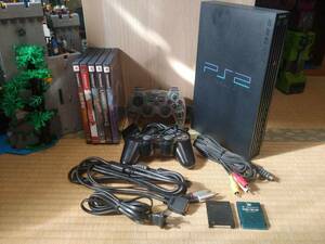 アメリカ版 PlayStation 2 SCPH 39001R / Memory Cards / D-Terminal Cable / Games / Hori Controller 動作確認済み