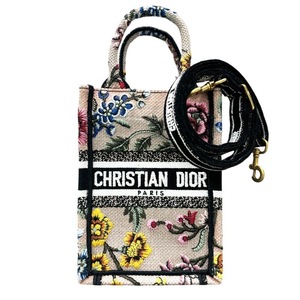 クリスチャン・ディオール Christian Dior ブックトートミニフォンバッグ キャンバス ショルダーバッグ レディース 中古