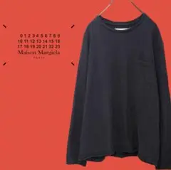 【短丈ロンT】　Maison Margiela ロングスリーブカットソー BLK