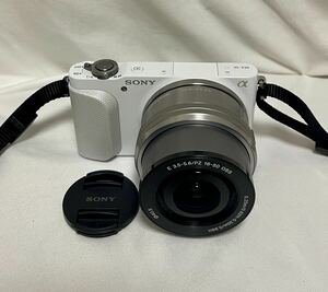 1円〜① 美品 SONY ミラーレス 一眼 カメラ NEX-3N ホワイト/白 ボディ レンズ E 3.5-5.6/PZ 16-50 通電確認済み