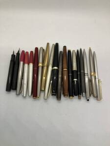 #1883 万年筆　ボールペン　１９本セット　18k 14k多数　ジャンク品