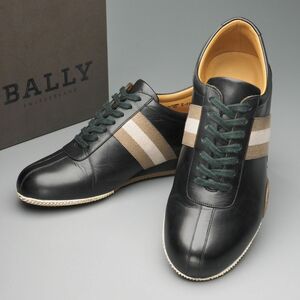 GQ7816//スイス製*バリー/BALLY*メンズEU 5.5E/US 6.5D/トレインスポッティング/レザースニーカー/ローカット/靴/黒/ブラック