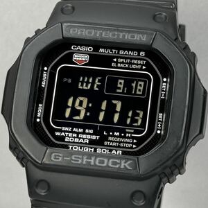 極美品 CASIO G-SHOCK GW-M5610-1BJF タフソーラー 電波受信 電波ソーラー マルチバンド6 スクウェア ブラック 反転液晶 オリジンモデル 