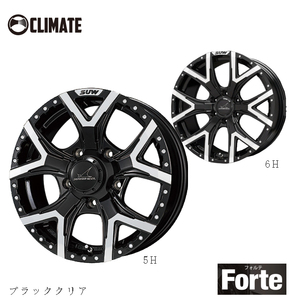 送料無料 クライメイト SUW Forte BKC 8.5J-20 +20 6H-139.7 (20インチ) 6H139.7 8.5J+20【4本セット新品】