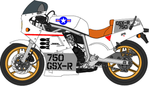 1/12スズキ GSX-R750 GAGカラーデカール[D965]