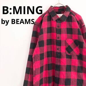 B:MING by BEAMS　ビーミングバイビームス　長袖シャツ　チェック　M