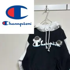 【オレオコラボ】　チャンピオン　Champion オレオ柄　S パーカー　黒