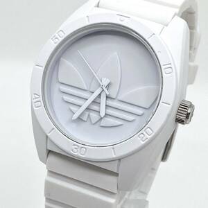 箱付き 腕時計 メンズ adidas クォーツ quartz ロゴフェイス ホワイト 白 ラバーベルト ADH6166 661506 アディダス Watch Y1519