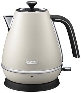 デロンギ(DeLonghi) ディスティンタコレクション 電気ケトル ピュアホワイト 1.0L 空だき防止 自動電源オフ