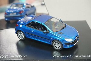 NOREV ノレブ 1/43 Peugeot プジョー 206 cc クーペ カブリオレ ブルー ※パーツ破損有り 472624