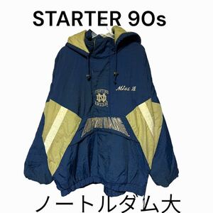 アノラック　中綿ジャケット　90s スターター　STARTER ノートルダム大