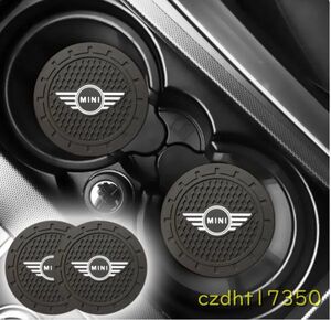 Y2250：ミニクーパー用滑り止めコースター R50 r52 jcw r53 r55 56 57 f56 ミニ ディスコマン countryman用アクセサリー