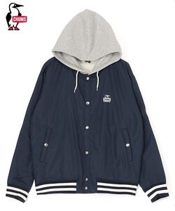 CHUMS Stadium Hoodie Navy／Gray チャムス スタジアム フーディー／パーカー スタジャン（メンズ）ネイビー／グレー CH00-1465／XXL／2XL