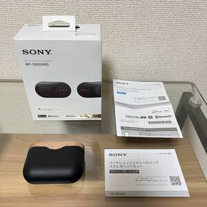 売り切り　1円スタート 　ジャンク　ソニー SONY　ワイヤレス　ノイズキャンセリング　　ステレオヘッドセット WF-1000XM3（B） ブラック