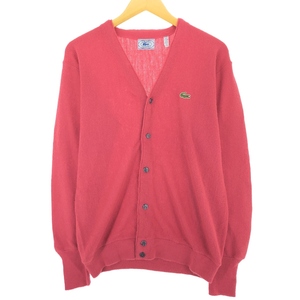 古着 80年代 ラコステ LACOSTE IZOD アクリルニットカーディガン USA製 メンズL相当 ヴィンテージ /eaa444612