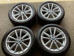 M7191 美品 BMW 3シリーズ G20 G21 純正アルミ 17インチ 7.5J +30 112/5H＆225/50R17 夏タイヤ 4本