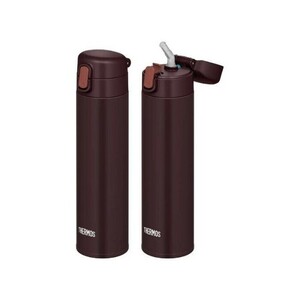 送料520円 サーモス THERMOS FJM-450 LB 真空断熱ストローボトル ブラウン 0.45L