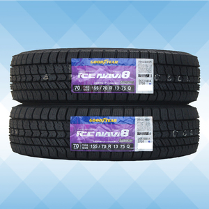 155/70R13 75Q スタッドレスタイヤ GOODYEAR グッドイヤー アイスナビ ICE NAVI8 23年製 正規品 2本送料税込 \12,600より 1