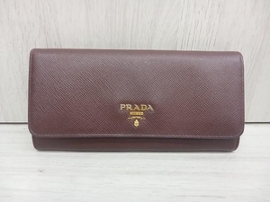 PRADA プラダ 1MH132 ラウンドファスナー長財布 ボルドー 財布