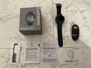 極美品　保証期間あり Garmin approach s70 47mm 黒　ガーミン　ゴルフ　スマートウォッチ　アプローチ　GPS 時計