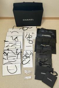 【 紙袋 大中小 リボン 30点以上 即日発送】CHANEL ショッパー カメリア ロゴ ココ シャネル 財布 バック コスメ ブラック 白 ホワイト