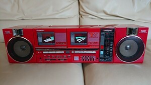 SHARP シャープ　QT-88MK II　レッド 　ラジカセ　昭和レトロ　