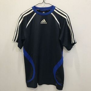 WK221 adidas アディダス　半袖Tシャツ　スポーツウェア上　ポリエステル　ネイビー　ジュニア160