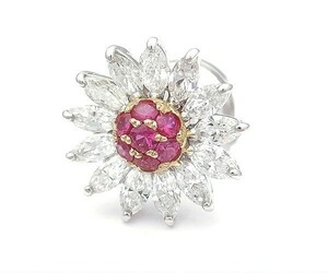 【緑屋質屋】特選ハイジュエリー　ルビー・ダイヤモンドタイピン　D1.60ct【中古】