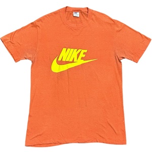 良品 ビッグサイズ ビンテージ レア 70`s～80`s NIKE ナイキ オレンジタグ プリントTシャツ USA製 オレンジ size XL オールド 日本 台湾