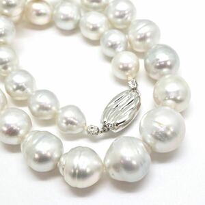 15.0mm珠!!◆南洋白蝶真珠ネックレス◆A 約72.6g 約39.0cm 約10.0-15.0mm珠 pearl パール jewelry necklace ジュエリー DH0/EC0