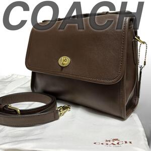 極美品 COACH オールドコーチ ターンロック 2way ブラウン レザー フォーマル ファッションアイテム ユニセックス メンズ 高級 人気