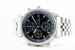 599　SEIKO CHRONOGRAPH QZ　　7T32-7B30　　セイコー クロノグラフ デイト ダークネイビー文字盤 クォーツ メンズ 腕時計 純正ブレス